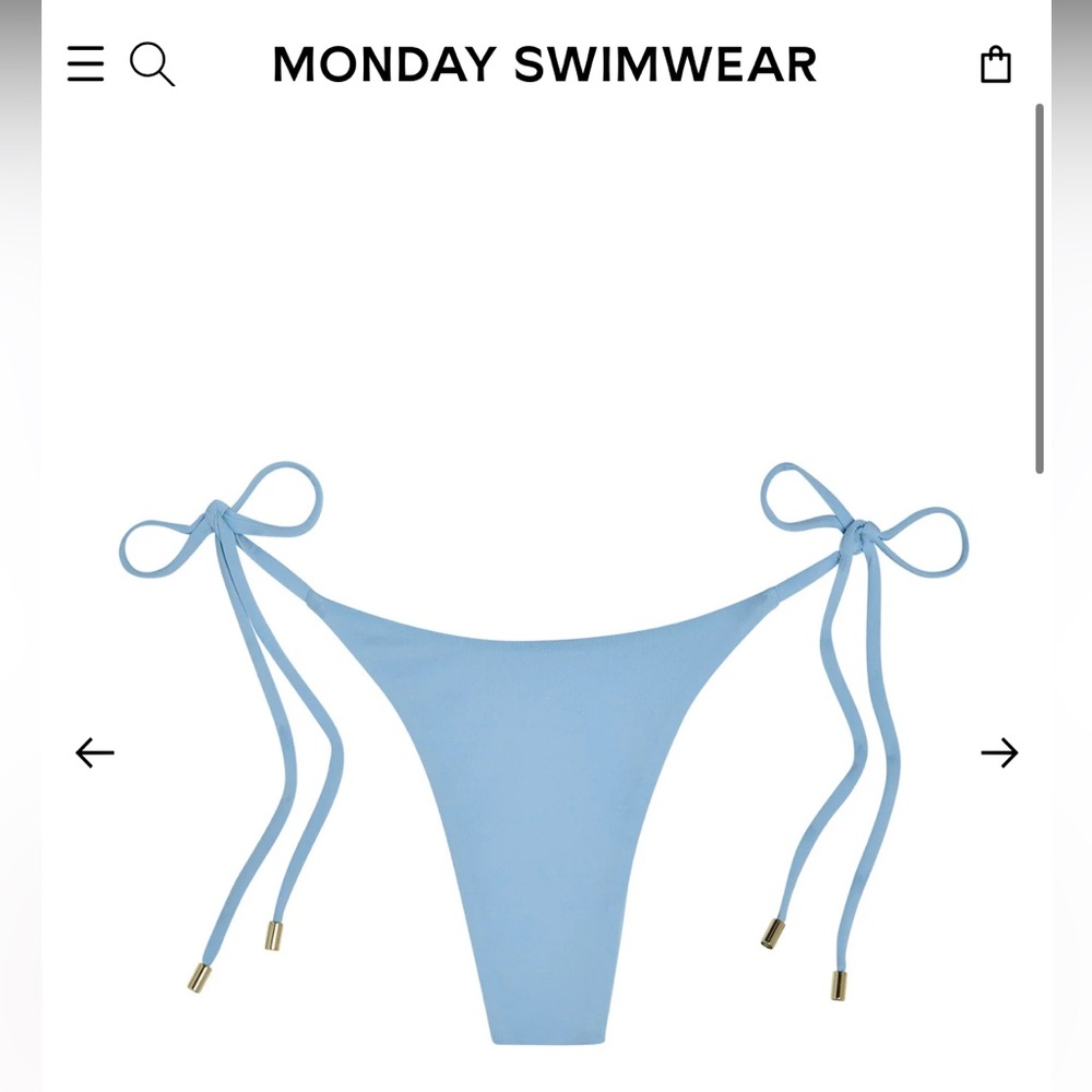 Monday Swimwear Paloma Bikini Bottom - Ibiza Blue